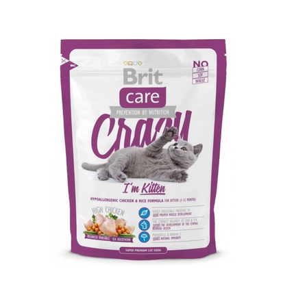 Brit Care Cat Crazy Kitten Сухой корм для котят и беременных кошек, 0,4кг – интернет-магазин Ле’Муррр