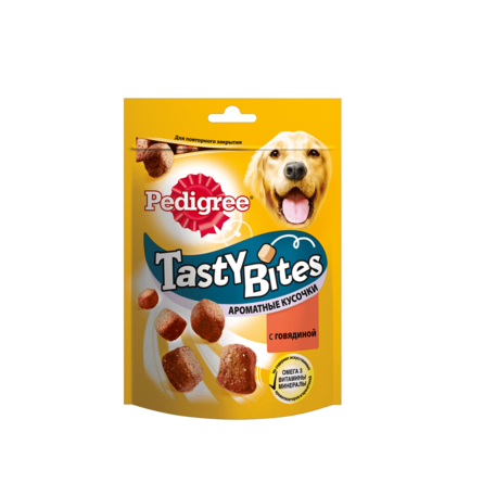 PEDIGREE Tasty Bites лакомство для собак Ароматные кусочки (с говядиной) – интернет-магазин Ле’Муррр