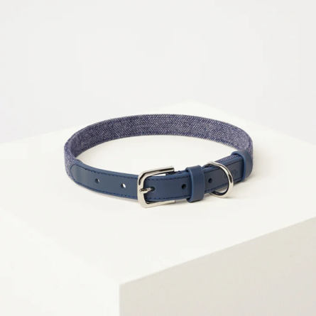 Barq - Tesoro Collar Кожаный ошейник, XL (46-56 см), cиний индиго – интернет-магазин Ле’Муррр