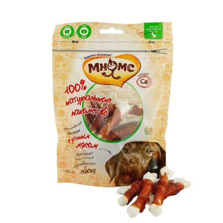 Мнямс Лакомство для собак кальцинированные косточки с утиным мясом – интернет-магазин Ле’Муррр