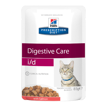 Hill's Prescription Diet i/d Digestive Care Влажный лечебный корм для кошек с заболеваниями ЖКТ (с лососем) – интернет-магазин Ле’Муррр