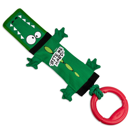 GiGwi Игрушка для собак Крокодил с пищалкой, веревкой и резиновым кольцом – интернет-магазин Ле’Муррр
