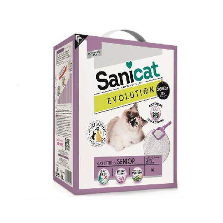 SaniCat Evolution Senior Комкующийся глиняный наполнитель для пожилых кошек – интернет-магазин Ле’Муррр