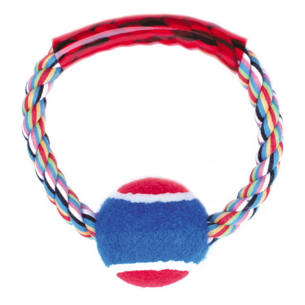 Dezzie Игрушка для собак тяни-толкай кольцо с мячом – интернет-магазин Ле’Муррр