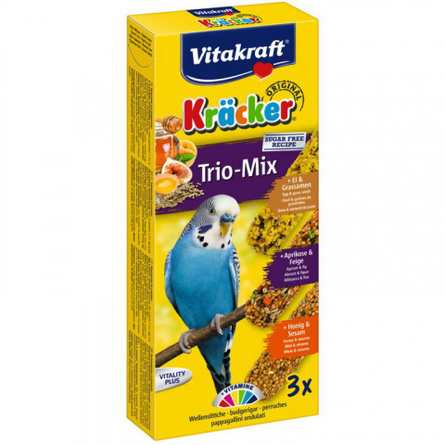 VITAKRAFT Крекеры для волнистых попугаев с медом, яйцом и фруктами – интернет-магазин Ле’Муррр
