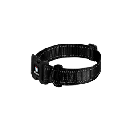 ALCOTT WANDERER Ошейник для собак со светоотражающей строчкой, размер S (25-35см) черный – интернет-магазин Ле’Муррр