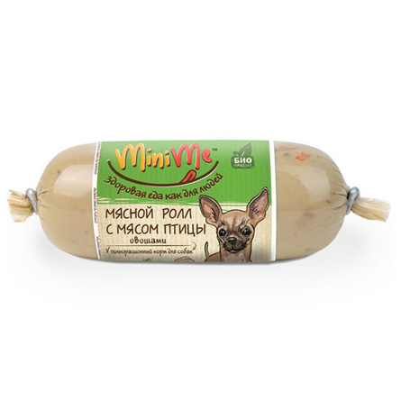 MiniMe Мясной ролл для взрослых собак мелких пород (с мясом птицы и овощами) – интернет-магазин Ле’Муррр