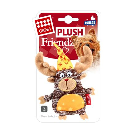 GiGwi Plush Friendz Игрушка для собак Лось с пищалкой – интернет-магазин Ле’Муррр