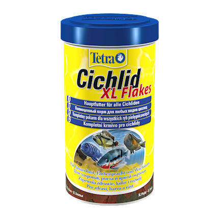 Tetra Cichlid XL Flakes основной корм для цихлид и крупных рыб – интернет-магазин Ле’Муррр