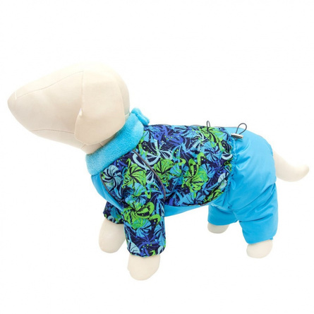 Osso Комбинезон для собак на меху Морозко голубой/принт – интернет-магазин Ле’Муррр