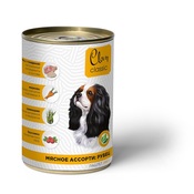 Clan Classic Паштет для взрослых собак всех пород (мясное ассорти с рубцом, брусникой и морковью)